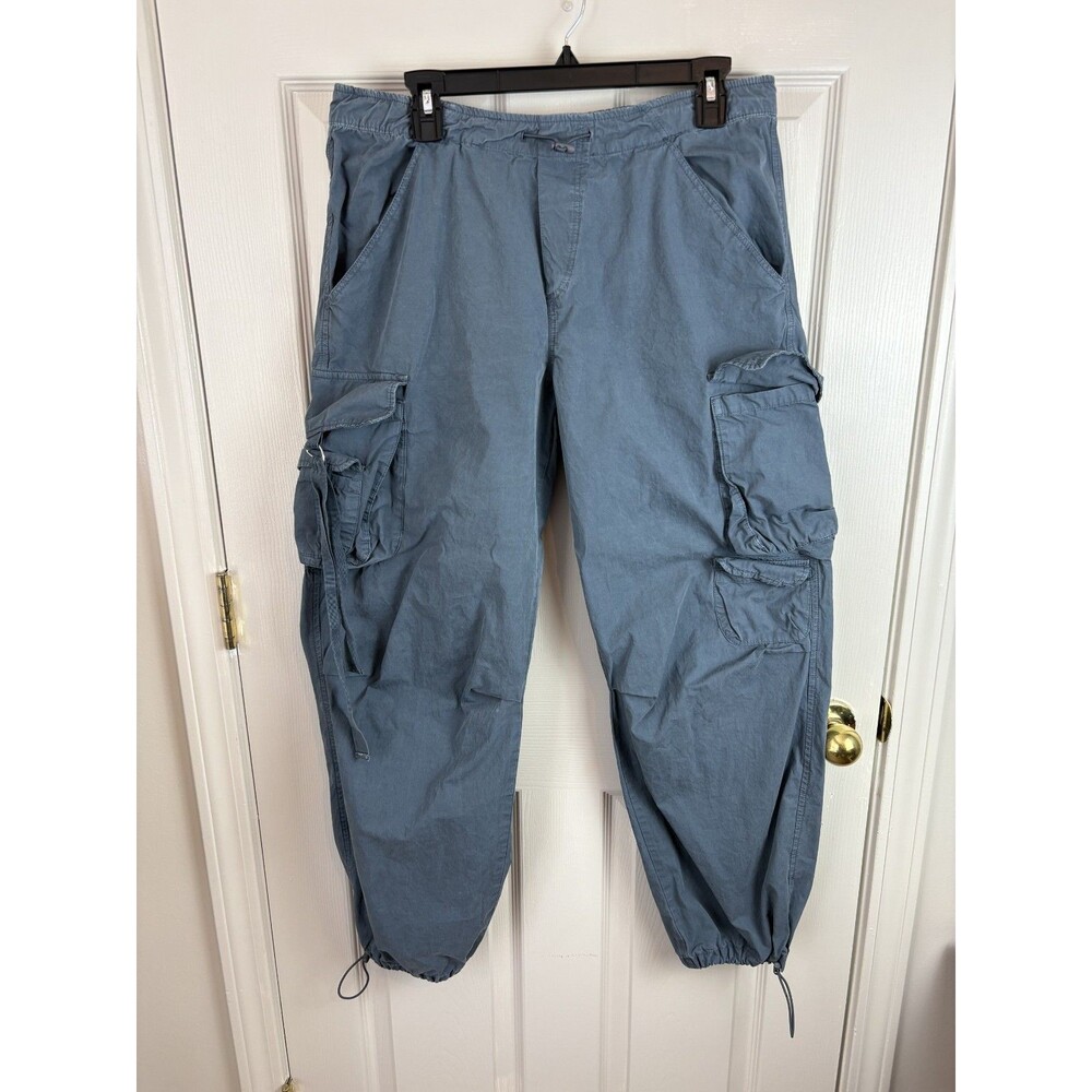 Zara Cargo Pants Blue Grey Womens Size 4 Pants Pockets